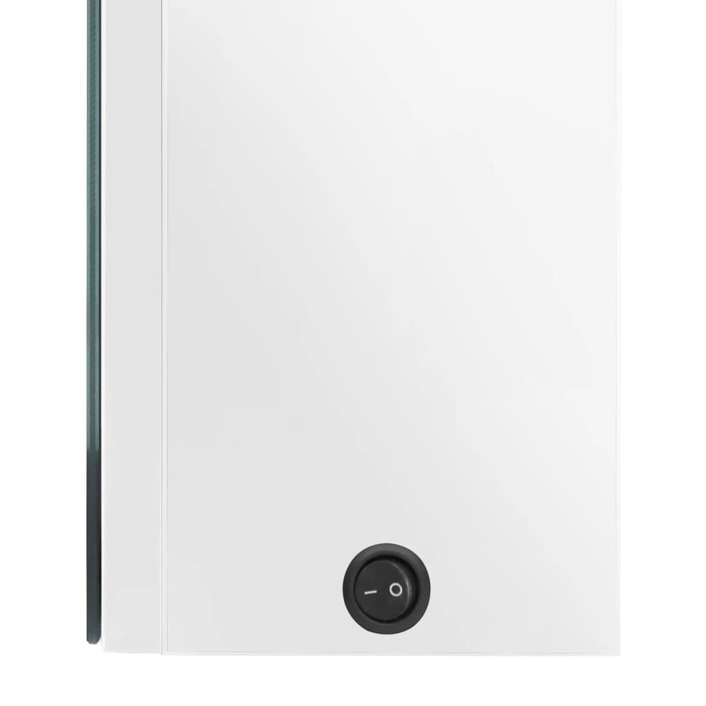 vidaXL Bathroom Cabinet | Shining White | MDF with melamine finish, glass