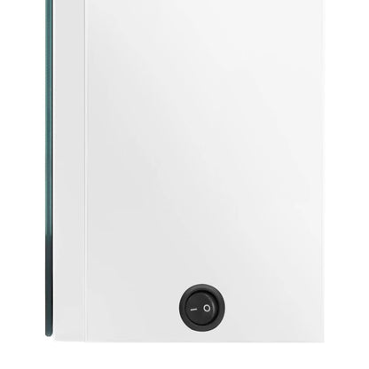 vidaXL Bathroom Cabinet | Shining White | MDF with melamine finish, glass
