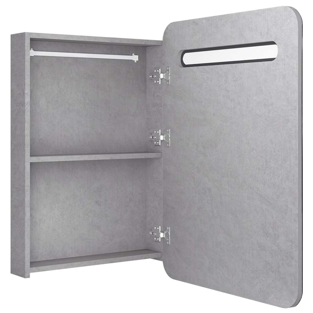 vidaXL Bathroom Cabinet | Concrete grey | MDF with melamine finish, glass