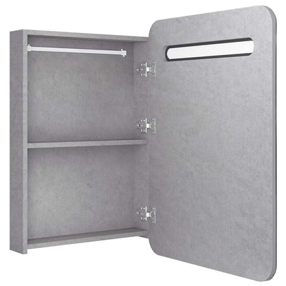 vidaXL Bathroom Cabinet | Concrete grey | MDF with melamine finish, glass