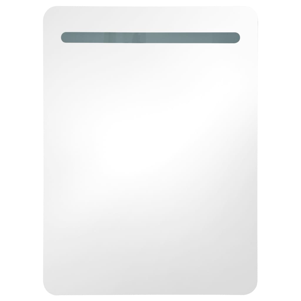 vidaXL LED Bathroom Mirror Cabinet Grey 60x11x80 cm