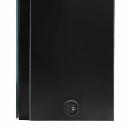 326512 vidaXL LED Bathroom Mirror Cabinet Shining Black 80x12x68 cm
