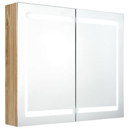 vidaXL Bathroom Cabinet | Oak | MDF with melamine finish, glass | Medium