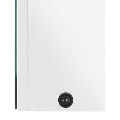 326517 vidaXL LED Bathroom Mirror Cabinet Shining White 80x12x68 cm