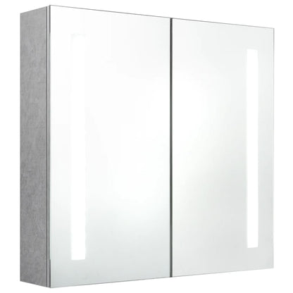 vidaXL Bathroom Cabinet | Concrete Grey | MDF in melamine finish, glass | Medium