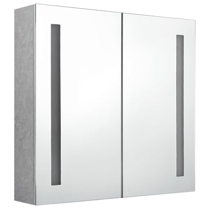 vidaXL Bathroom Cabinet | Concrete Grey | MDF in melamine finish, glass | Medium