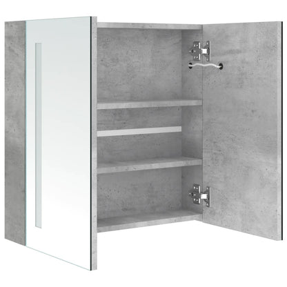 vidaXL Bathroom Cabinet | Concrete Grey | MDF in melamine finish, glass | Medium