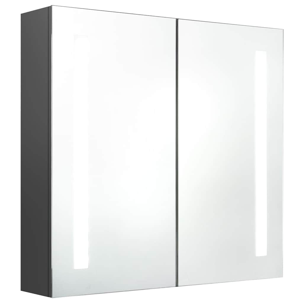 vidaXL Bathroom Cabinet | Grey | MDF board with melamine finish, glass | Medium