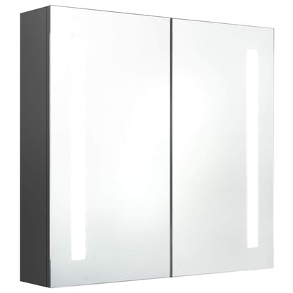 vidaXL Bathroom Cabinet | Grey | MDF board with melamine finish, glass | Medium