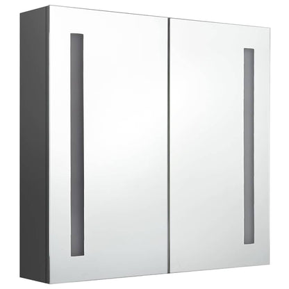 vidaXL Bathroom Cabinet | Grey | MDF board with melamine finish, glass | Medium