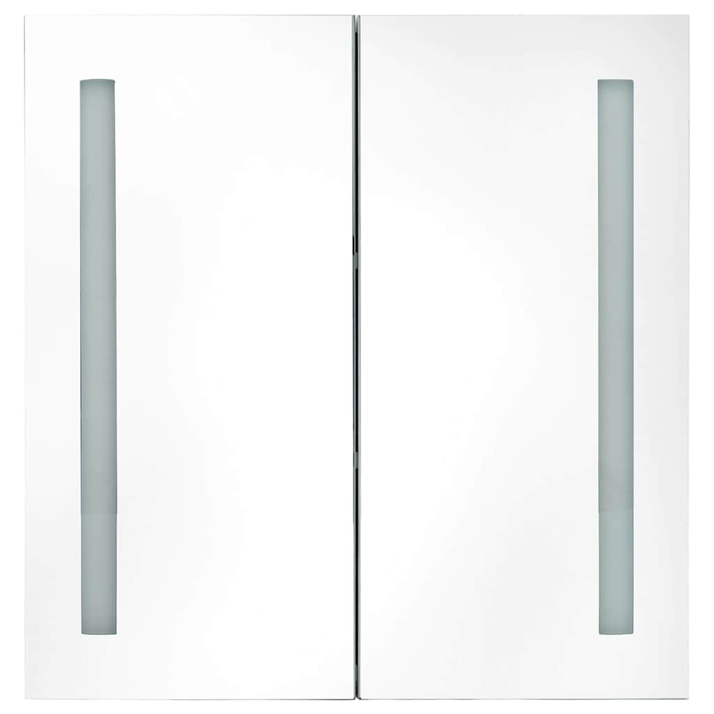vidaXL Bathroom Cabinet | Grey | MDF board with melamine finish, glass | Medium