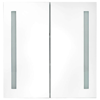 vidaXL Bathroom Cabinet | Grey | MDF board with melamine finish, glass | Medium