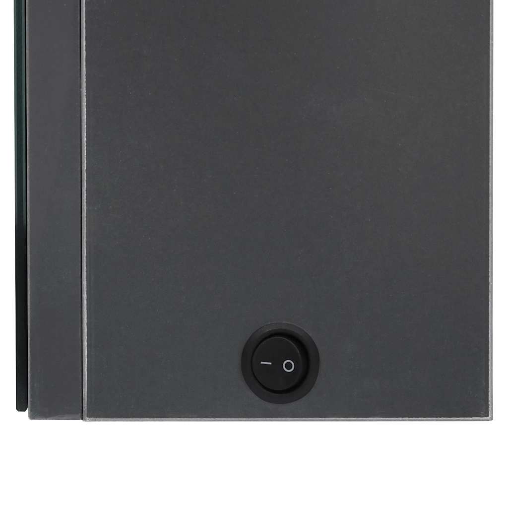 vidaXL Bathroom Cabinet | Grey | MDF board with melamine finish, glass | Medium