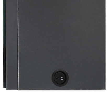 vidaXL Bathroom Cabinet | Grey | MDF board with melamine finish, glass | Medium