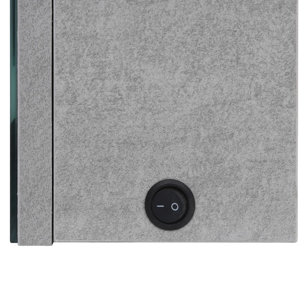 vidaXL Bathroom Cabinet | Concrete grey | MDF with melamine finish, glass mirror