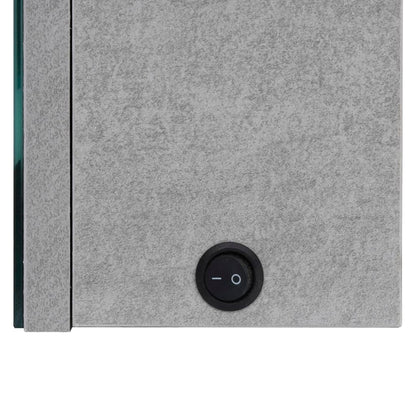 vidaXL Bathroom Cabinet | Concrete grey | MDF with melamine finish, glass mirror