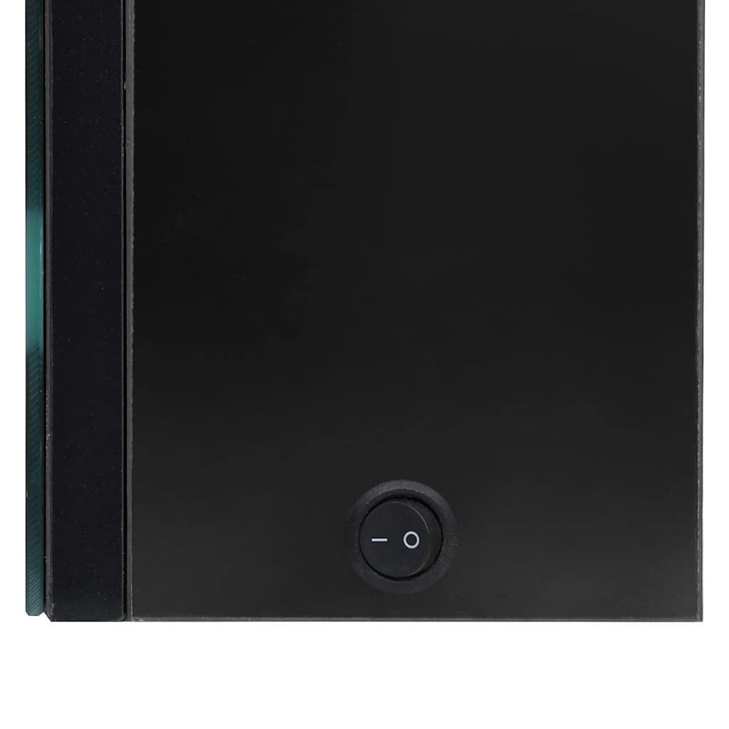 326526 vidaXL LED Bathroom Mirror Cabinet 89x14x62 cm Shining Black