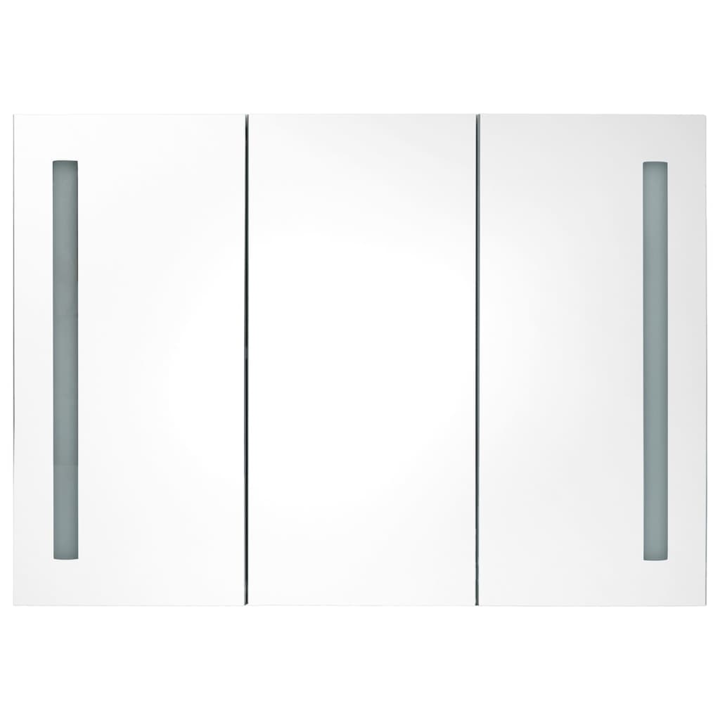 vidaXL Bathroom Cabinet | Grey | MDF in melamine finish, glass mirror | Medium
