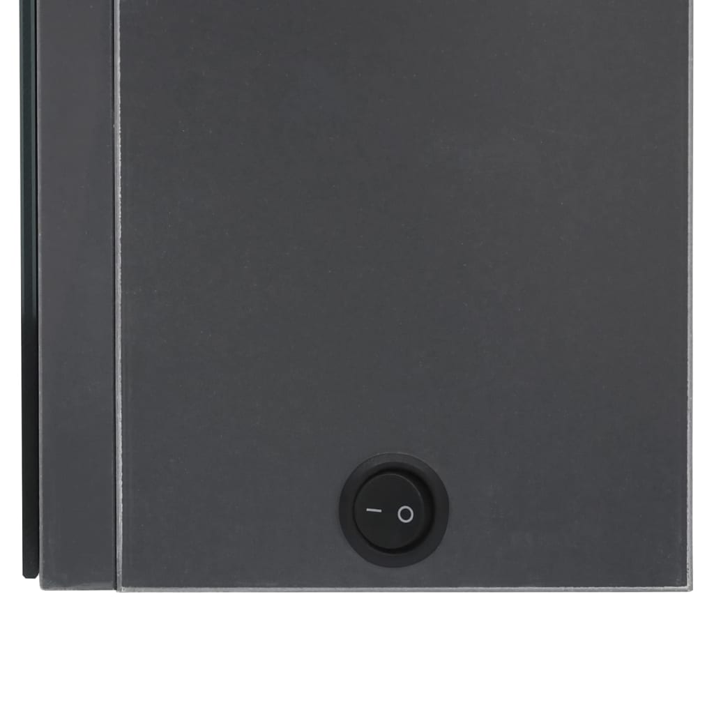 vidaXL Bathroom Cabinet | Grey | MDF in melamine finish, glass mirror | Medium