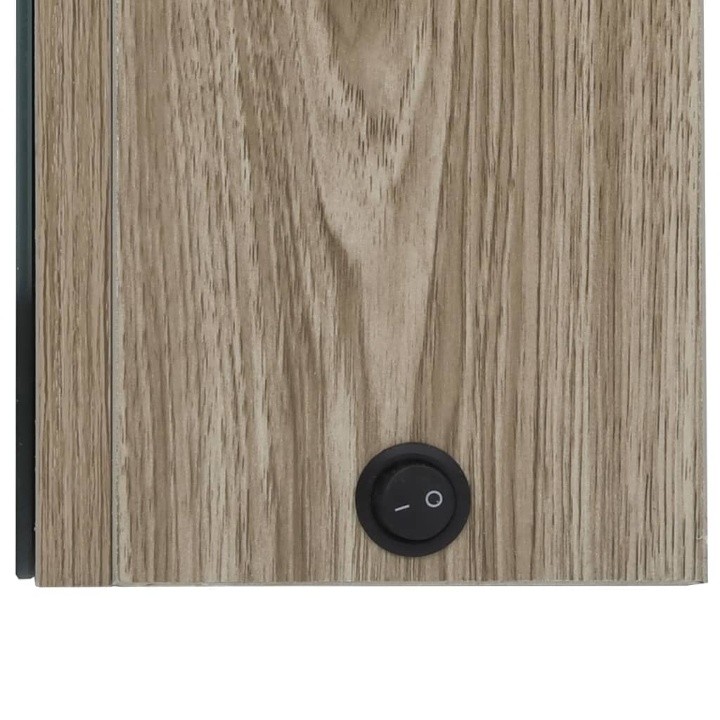 vidaXL Bathroom Cabinet | Oak | MDF with melamine finish | Medium