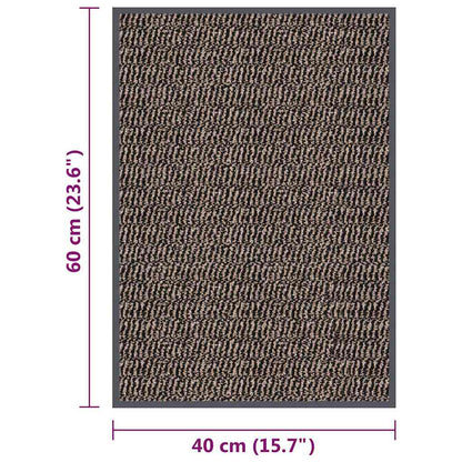 326936 vidaXL Doormat Tufted 40x60 cm Dark Brown