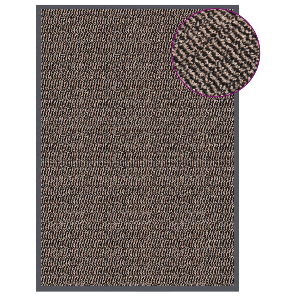 vidaXL Doormat | Dark Brown | Polypropylene, Rubber | 60 x 90 cm | Non-slip