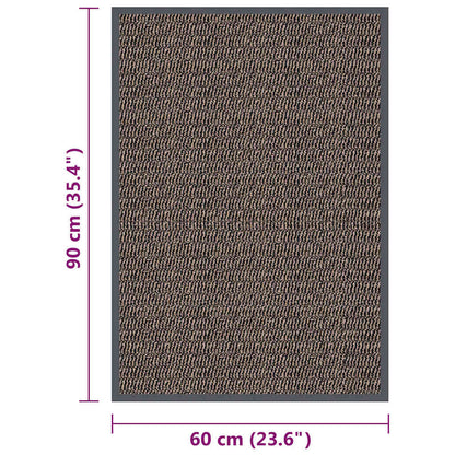 326937 vidaXL Doormat Tufted 60x90 cm Dark Brown