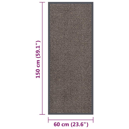 vidaXL Doormat | Dark Brown | Polypropylene, Rubber | 60 x 150 cm | Doormat