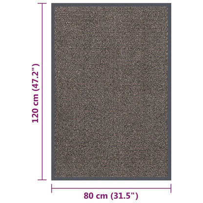 vidaXL Doormat Tufted 80x120 cm Dark Brown