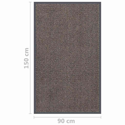 326941 vidaXL Doormat Tufted 90x150 cm Dark Brown