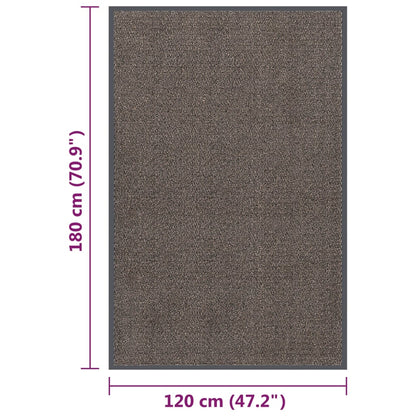 vidaXL Doormat Tufted 120x180 cm Dark Brown