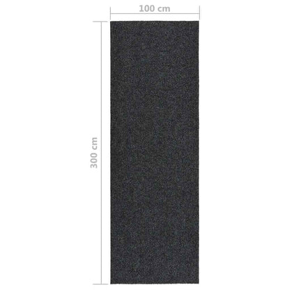 vidaXL Carpet Runner | Anthracite | 70% PP, 30% PES | 100 x 300 cm | Non-slip
