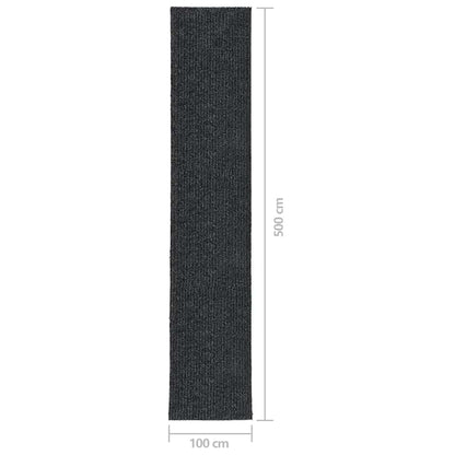 vidaXL Carpet Runner | Anthracite | 70% PP, 30% PES | 100x500 cm | Non-slip