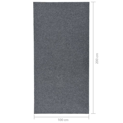 vidaXL Carpet Runner | Grey | 70% Polypropylene, 30% Polyester | 100 x 200 cm