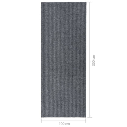 vidaXL Carpet Runner | Grey | 70% PP, 30% PES | 100x300 cm | Sound-Absorbing