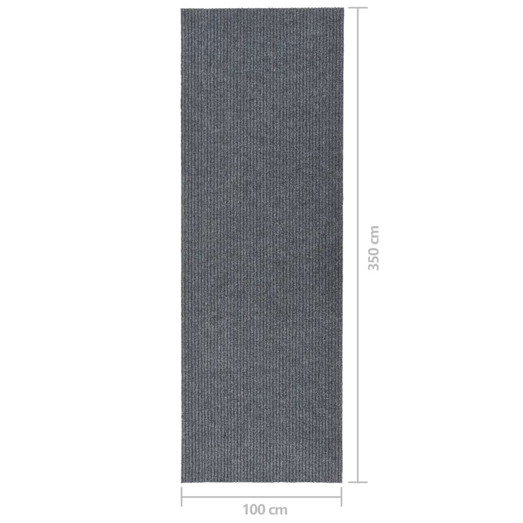 vidaXL Carpet Runner | Grey | 70% Polypropylene, 30% Polyester | 100x350 cm