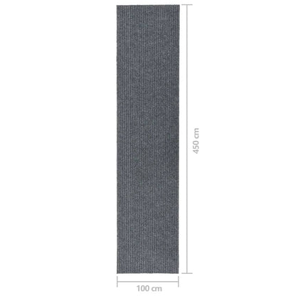 vidaXL Carpet Runner | Grey | 70% Polypropylene, 30% Polyester | 100 x 450 cm