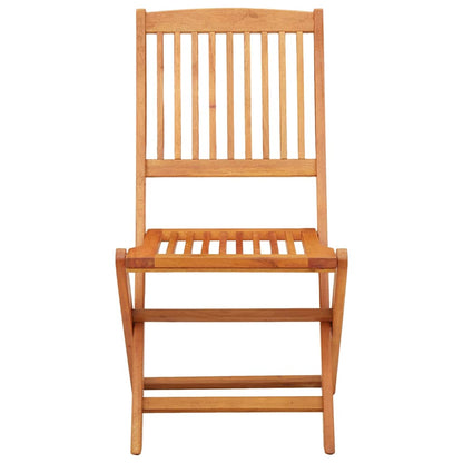 vidaXL Folding Chairs 2 pcs Solid Eucalyptus Wood