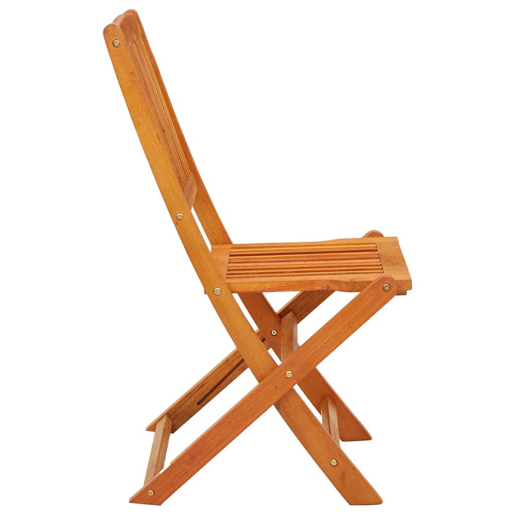 vidaXL Folding Chairs 2 pcs Solid Eucalyptus Wood