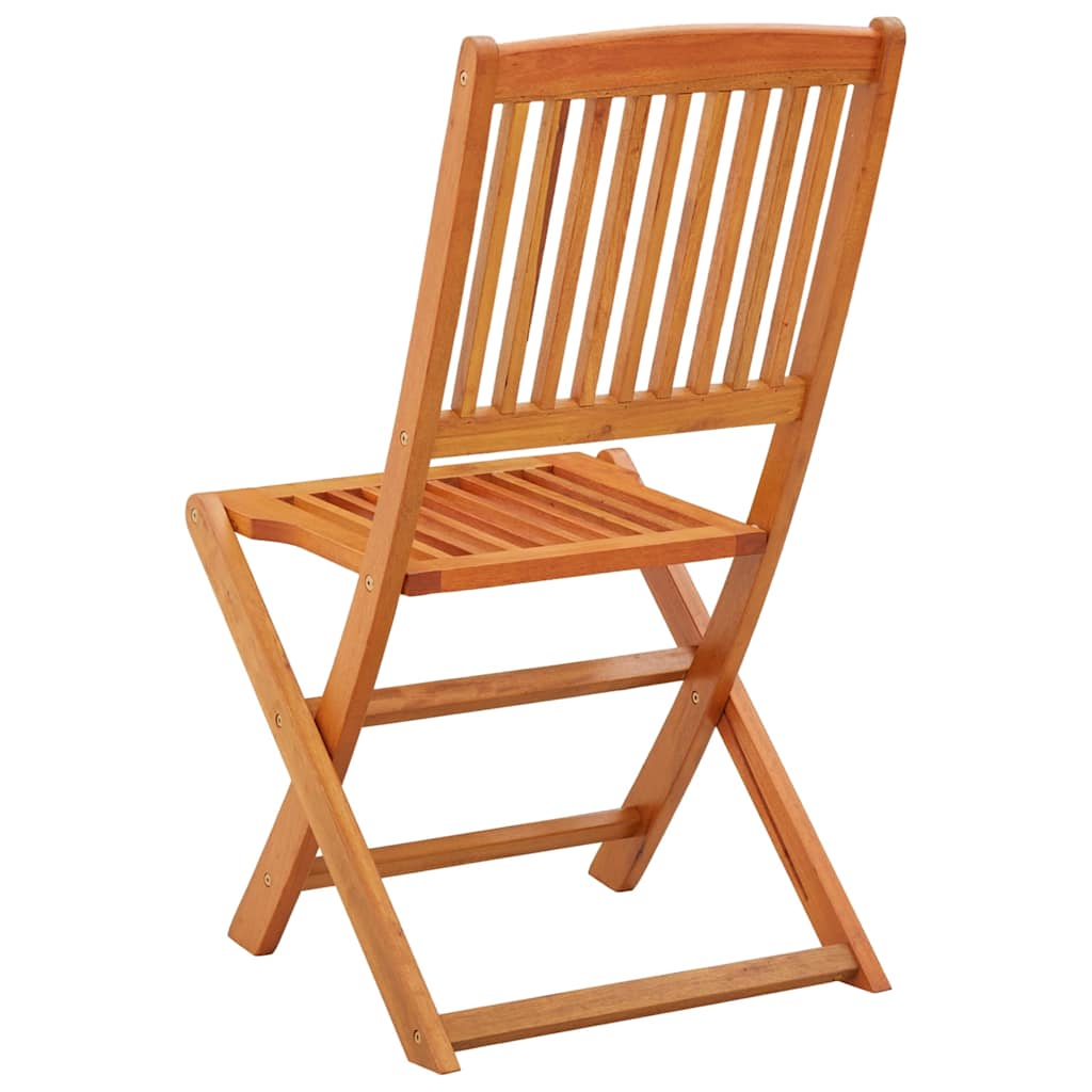 vidaXL Folding Chairs 2 pcs Solid Eucalyptus Wood