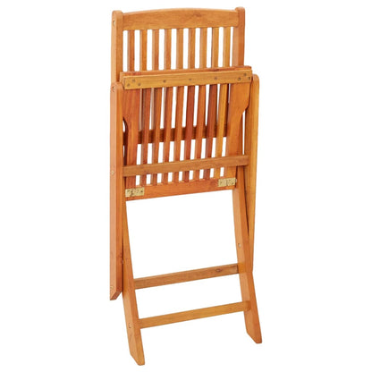 vidaXL Folding Chairs 2 pcs Solid Eucalyptus Wood