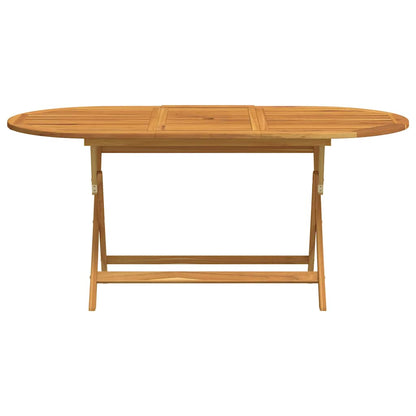 vidaXL Folding Garden Table 160x85x75 cm Solid Eucalyptus Wood