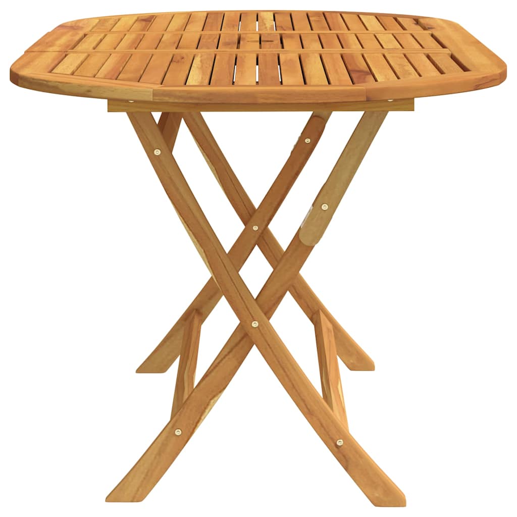 vidaXL Folding Garden Table 160x85x75 cm Solid Eucalyptus Wood