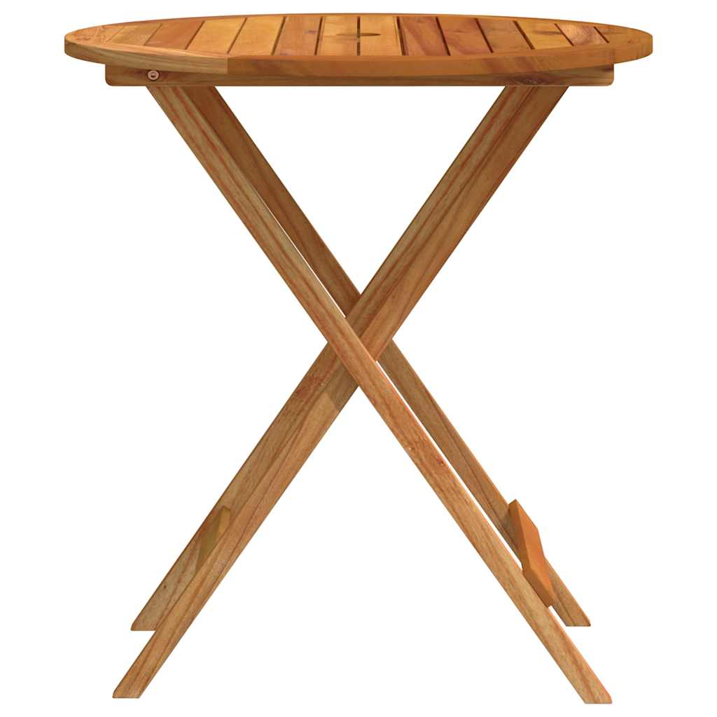 vidaXL Garden Table | Natural Wood | Solid eucalyptus wood | Small | Foldable