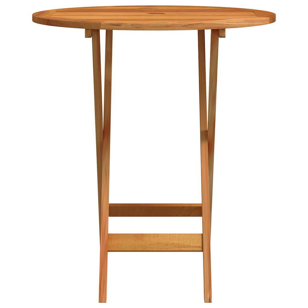 vidaXL Garden Table | Natural Wood | Solid eucalyptus wood | Small | Foldable