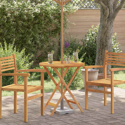 vidaXL Garden Table | Natural Wood | Solid eucalyptus wood | Small | Foldable