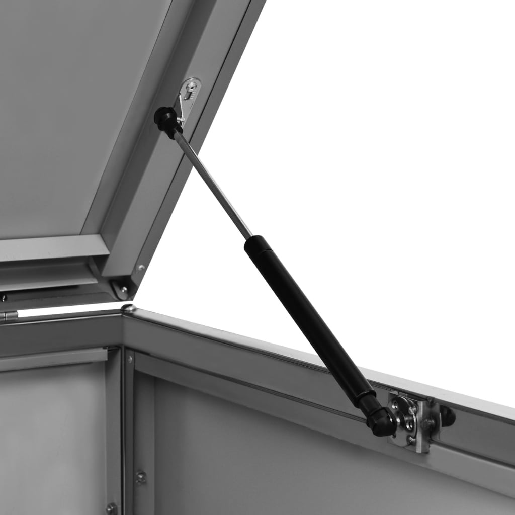vidaXL Double Wheelie Bin Shed 138x77.5x112.5 cm Stainless Steel