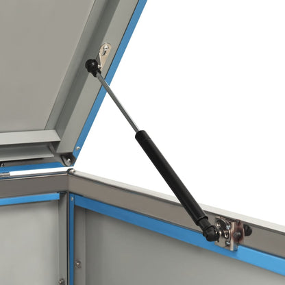 149567 vidaXL Double Wheelie Bin Shed 138x77,5x112,5 cm Stainless Steel