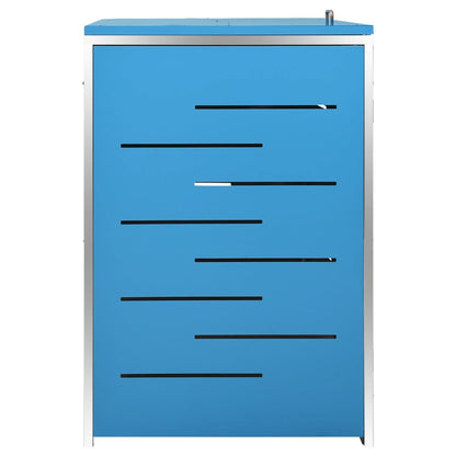 vidaXL Triple Wheelie Bin Shed 207x77.5x112.5 cm Stainless Steel