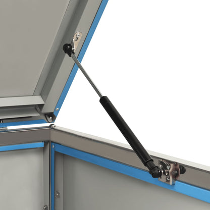 149568 vidaXL Triple Wheelie Bin Shed 207x77,5x112,5 cm Stainless Steel